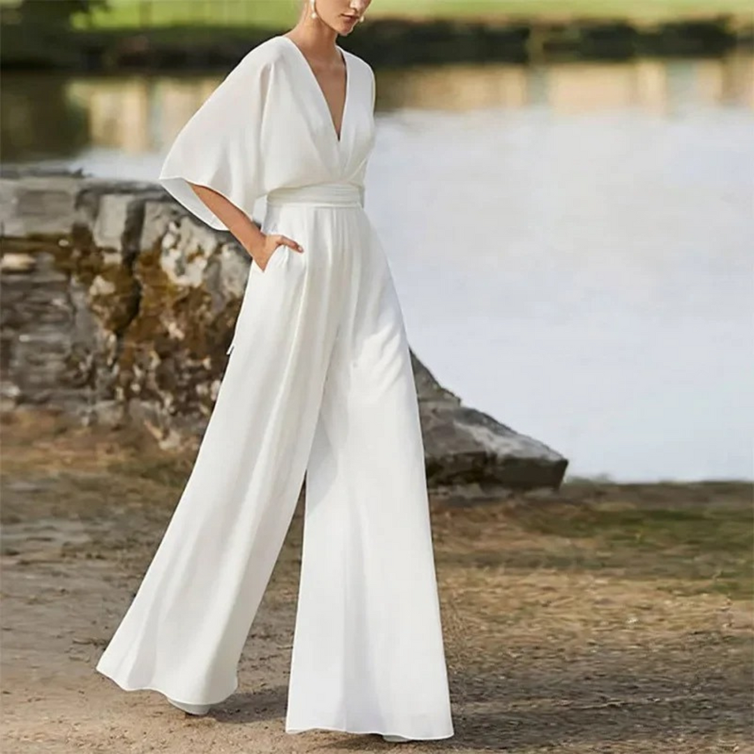 Levoire | Combinaison Avec Décolleté En V Pour Femmes Blanc