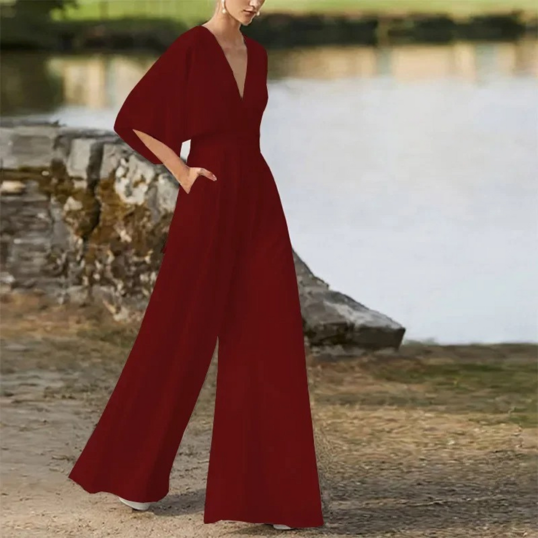 Levoire | Combinaison Avec Décolleté En V Pour Femmes Rouge foncé