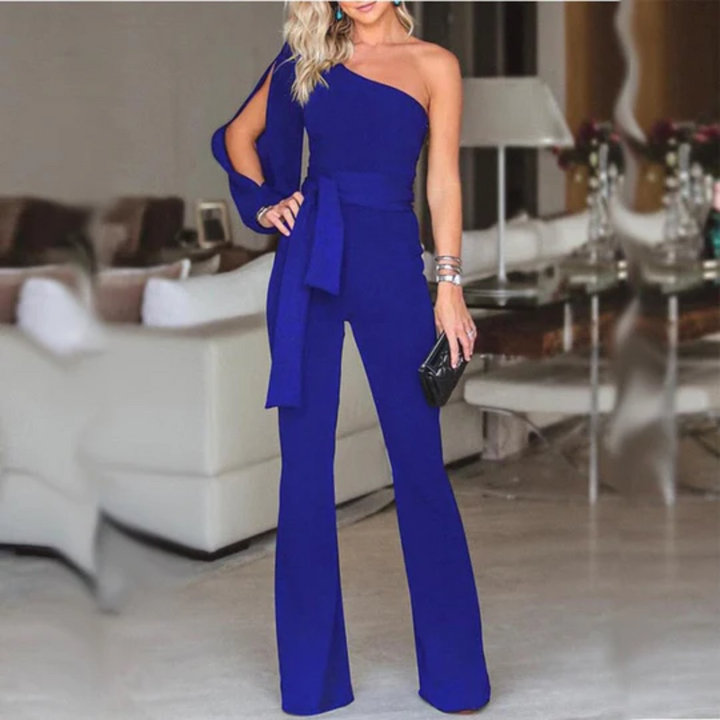 Levoire | Combinaison Chic Une Épaule Femme Bleu