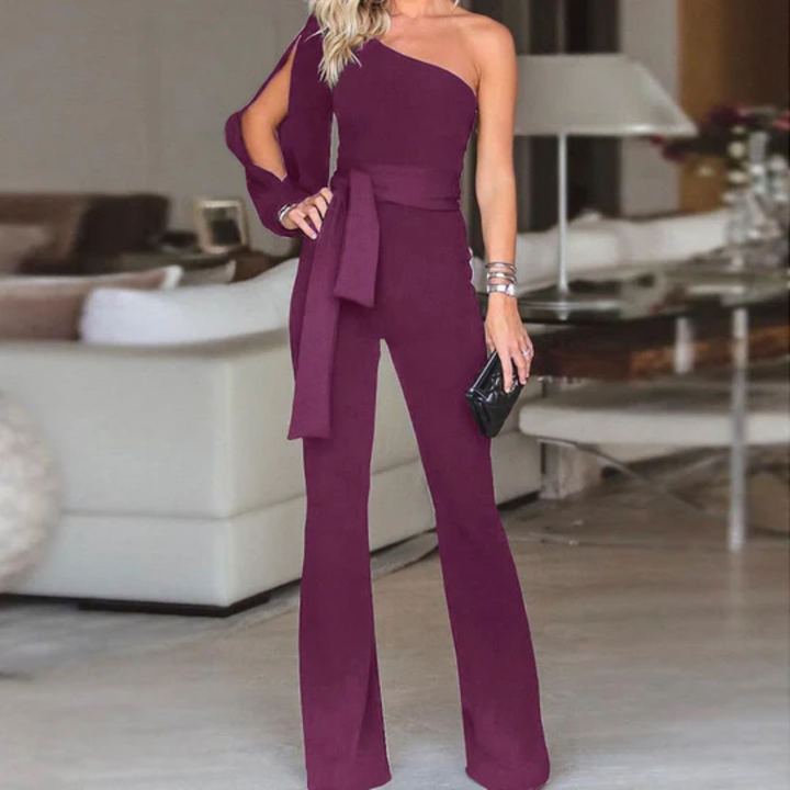 Levoire | Combinaison Chic Une Épaule Femme Lilas