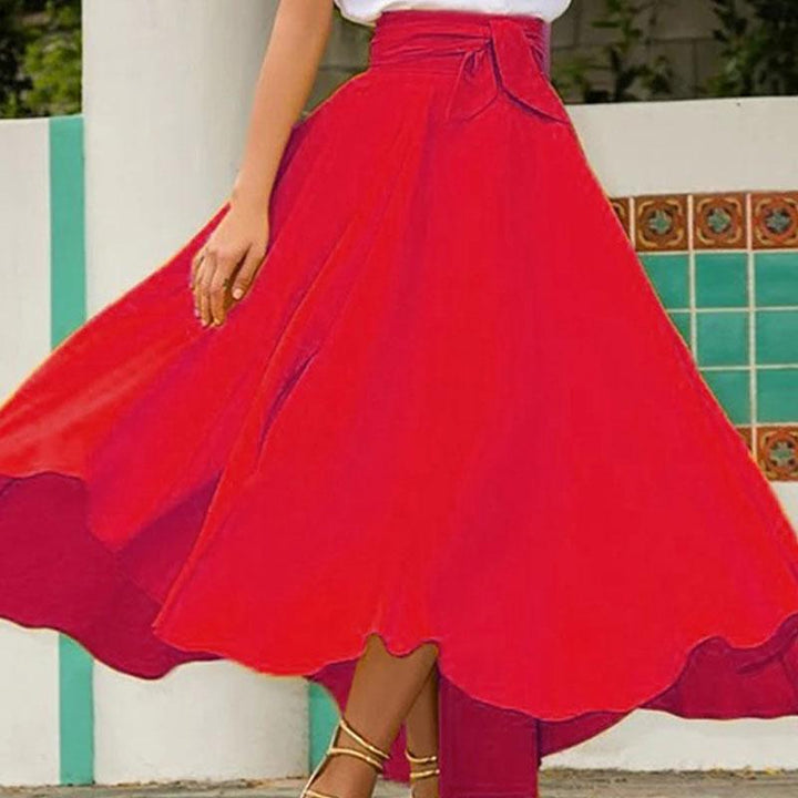 Levoire | robe vintage longue taille haute grande ceinture unie