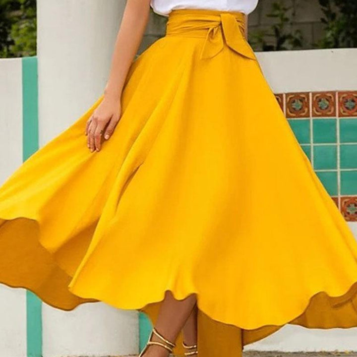 Levoire | robe vintage longue taille haute grande ceinture unie