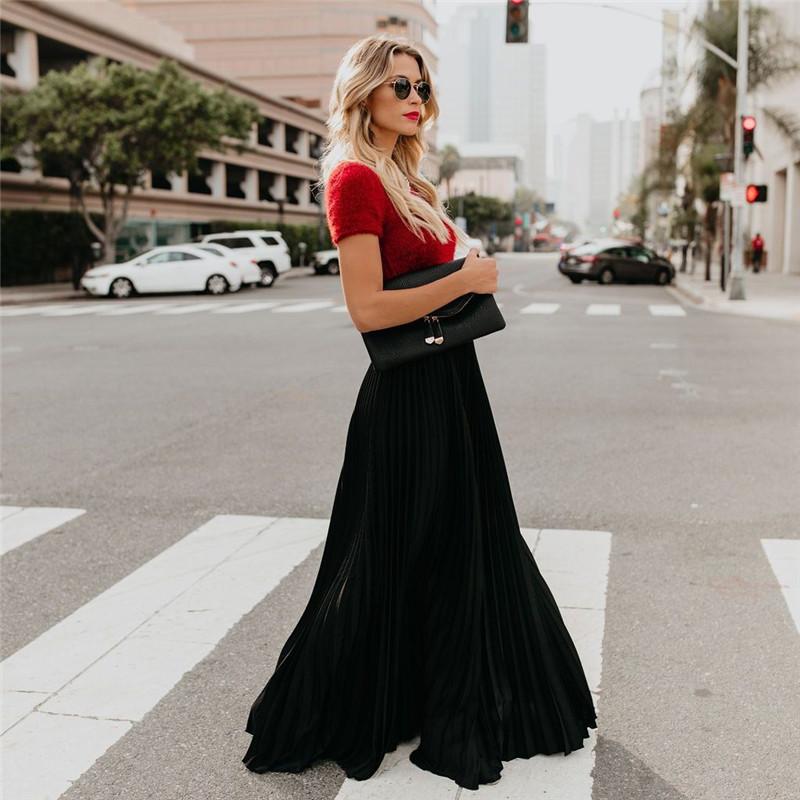 Levoire | robe longue unie plissée