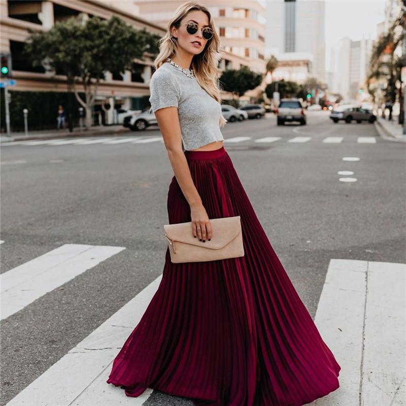 Levoire | robe longue unie plissée