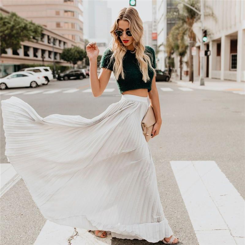 Levoire | robe longue unie plissée