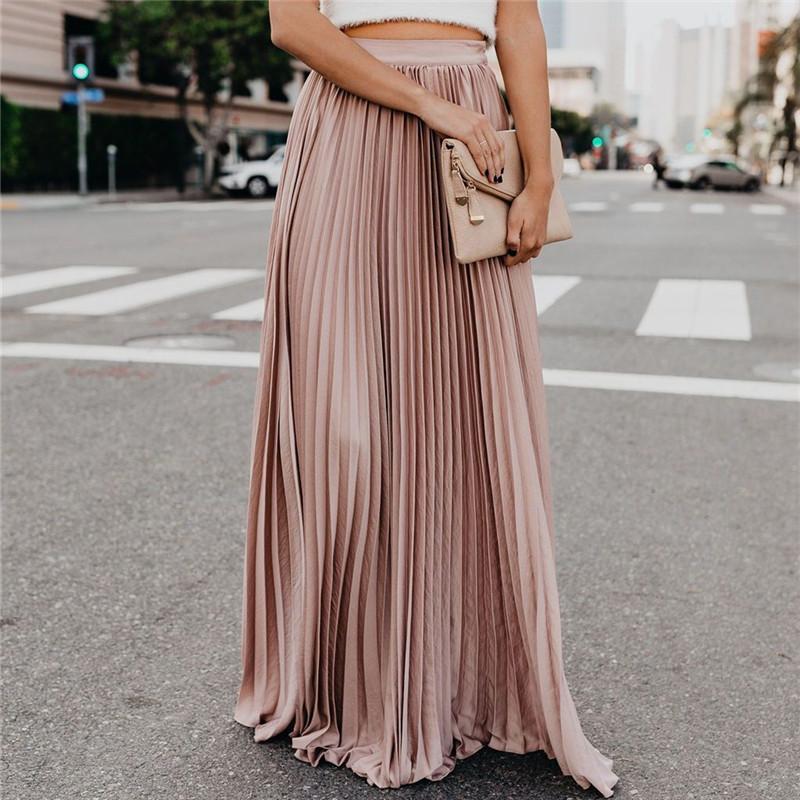 Levoire | robe longue unie plissée ROSE