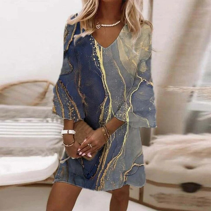 Levoire | Robe à motif classique Bleu