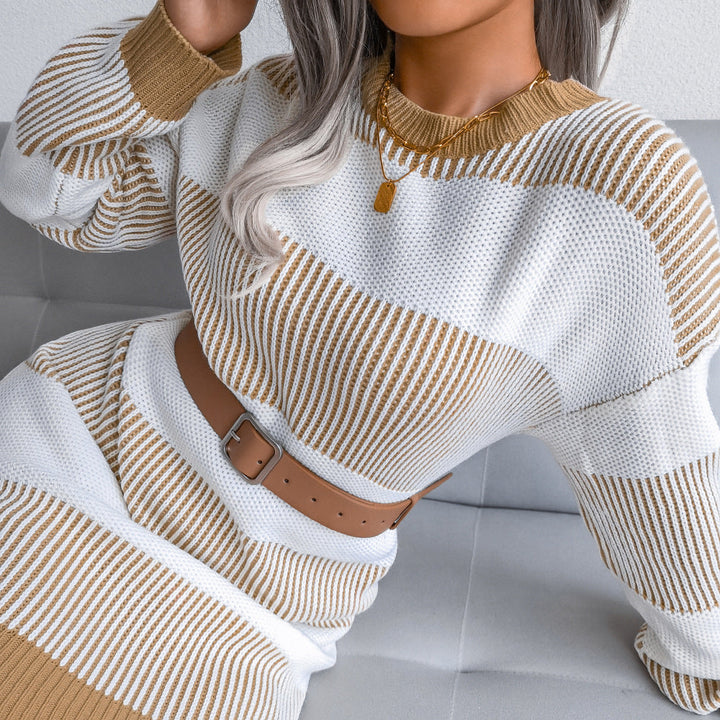 Levoire | Robe Sweat Une Robe En Tricot Confortable Avec Un Imprimé Élégant