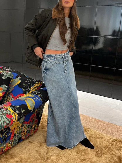 Levoire | Jupes Élégantes Et Amples Bleu