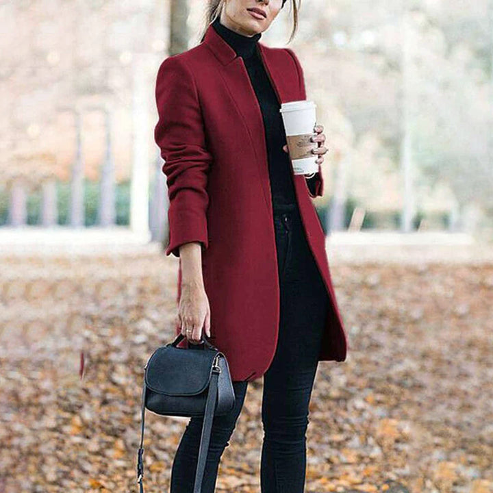 Levoire | Manteau d'automne femme Manteau élégant pour des jours stylés Rouge vin