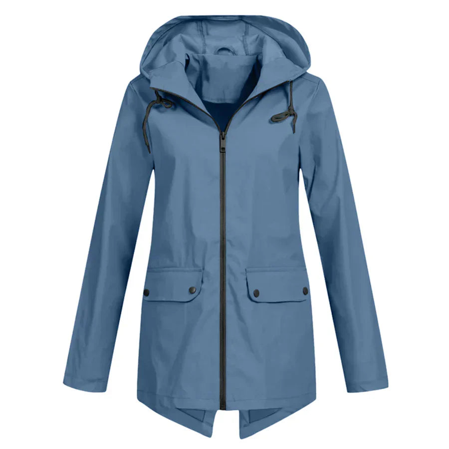 Levoire | Manteau Imperméable Avec Fermeture Éclair Pour Femmes Bleu