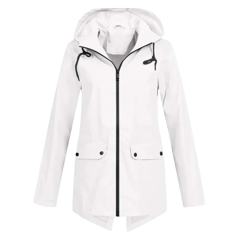 Levoire | Manteau Imperméable Avec Fermeture Éclair Pour Femmes Blanc