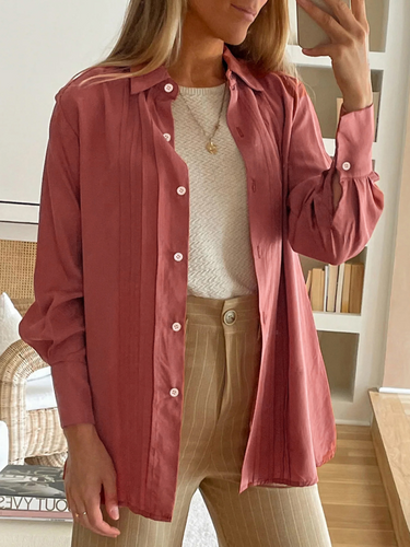 Levoire | Uni Couleur Simple DéContracté Chemise Boutonnée