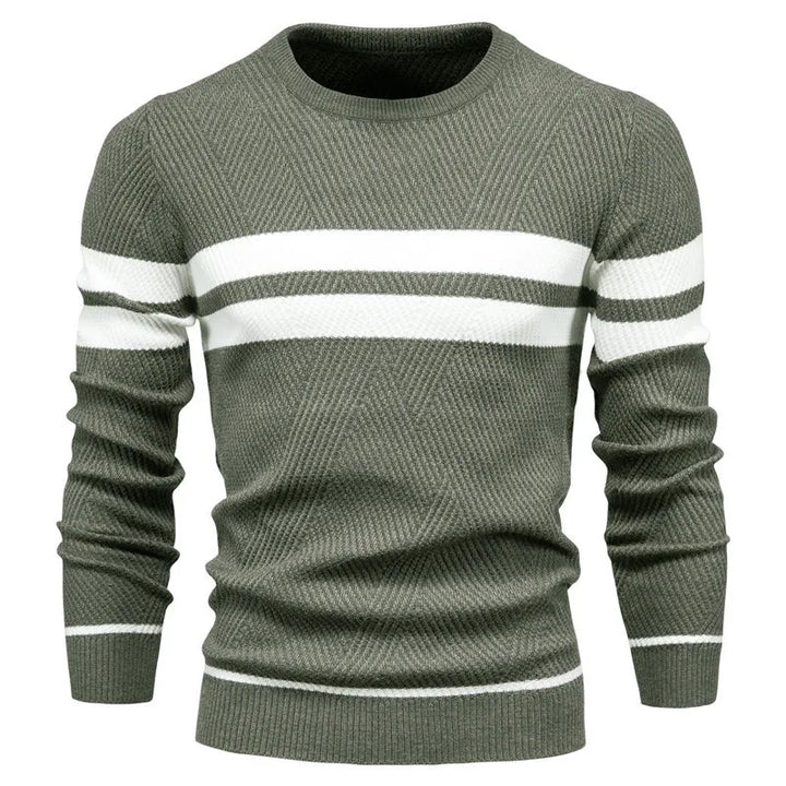 Levoire | Pull Avec Touche Classique Vert armée