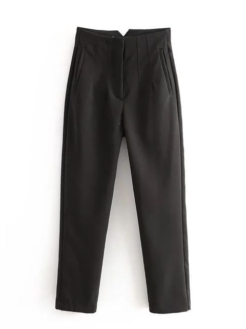 Levoire | Pantalon Élégant Taille Haute Noir