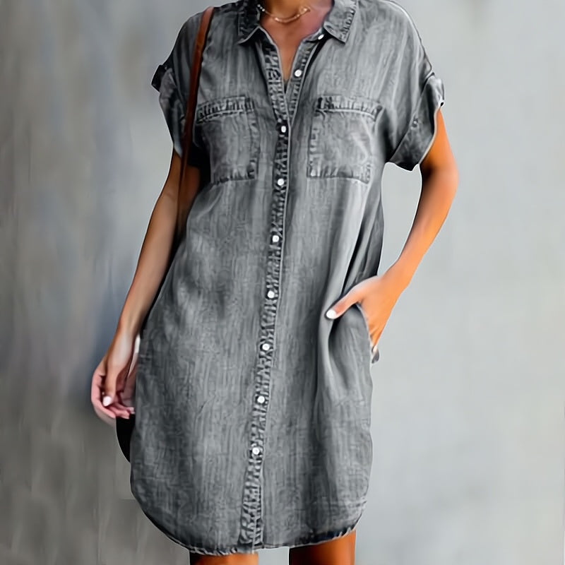 Levoire | Robe En Denim Élégante Et Confortable Gris