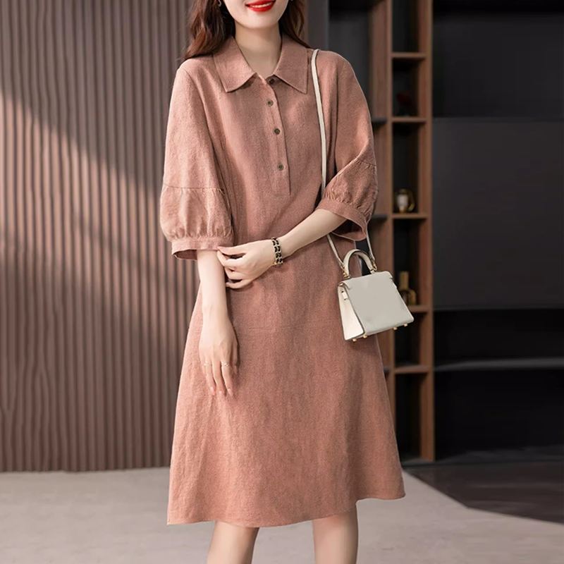 Levoire | Robe Midi Élégante Avec Fermeture À Boutons