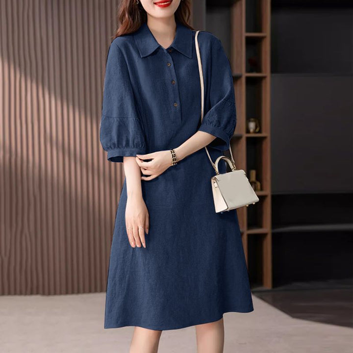 Levoire | Robe Midi Élégante Avec Fermeture À Boutons
