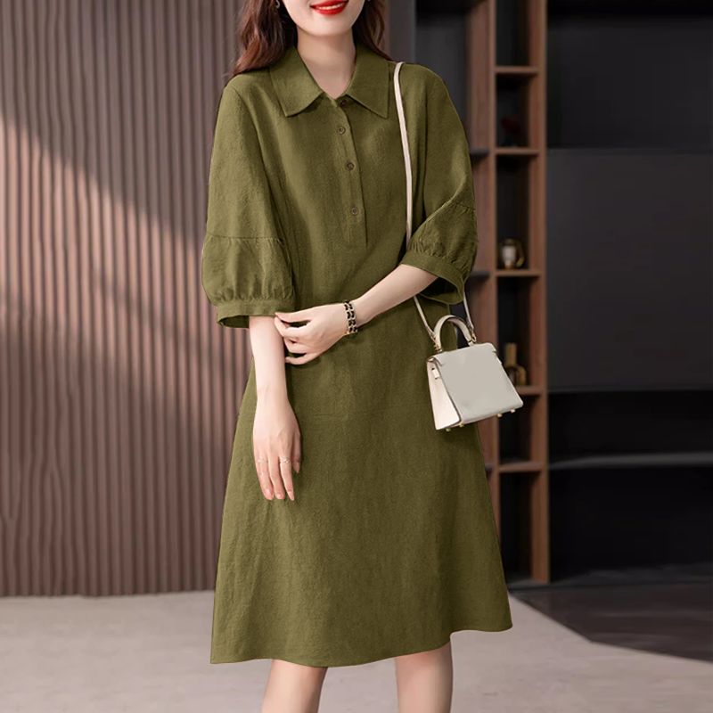 Levoire | Robe Midi Élégante Avec Fermeture À Boutons