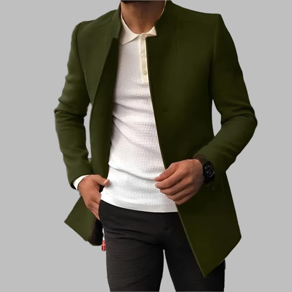 Levoire | Veste À Manches Longues Slim Fit Avec Boutons Vert