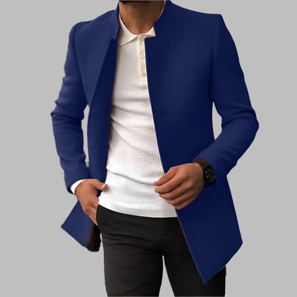 Levoire | Veste À Manches Longues Slim Fit Avec Boutons Bleu