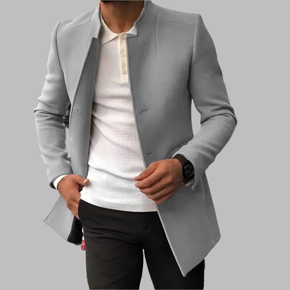 Levoire | Veste À Manches Longues Slim Fit Avec Boutons Gris