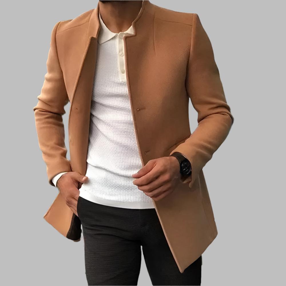Levoire | Veste À Manches Longues Slim Fit Avec Boutons Khaki