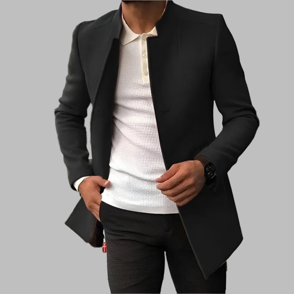 Levoire | Veste À Manches Longues Slim Fit Avec Boutons Noir
