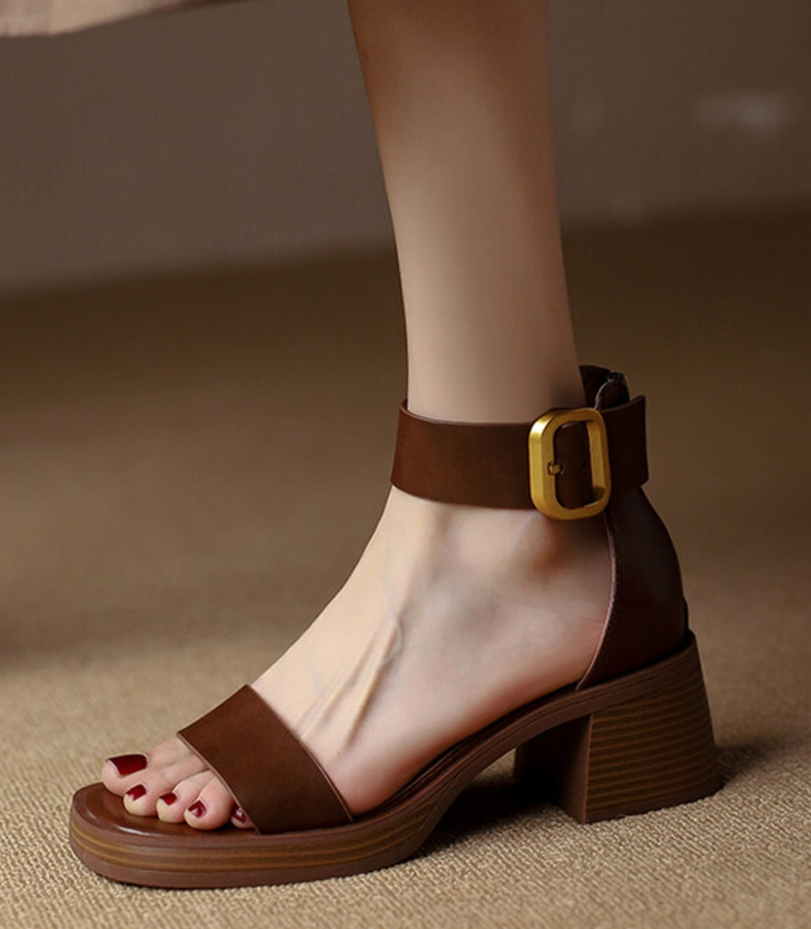 Levoire | Bottes Cuir Talon Moyen Sangles Boucles