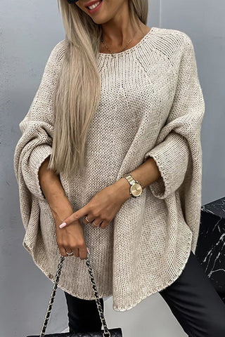 Levoire | Pull En Maille Élégant Grande Taille Pour Femmes Beige