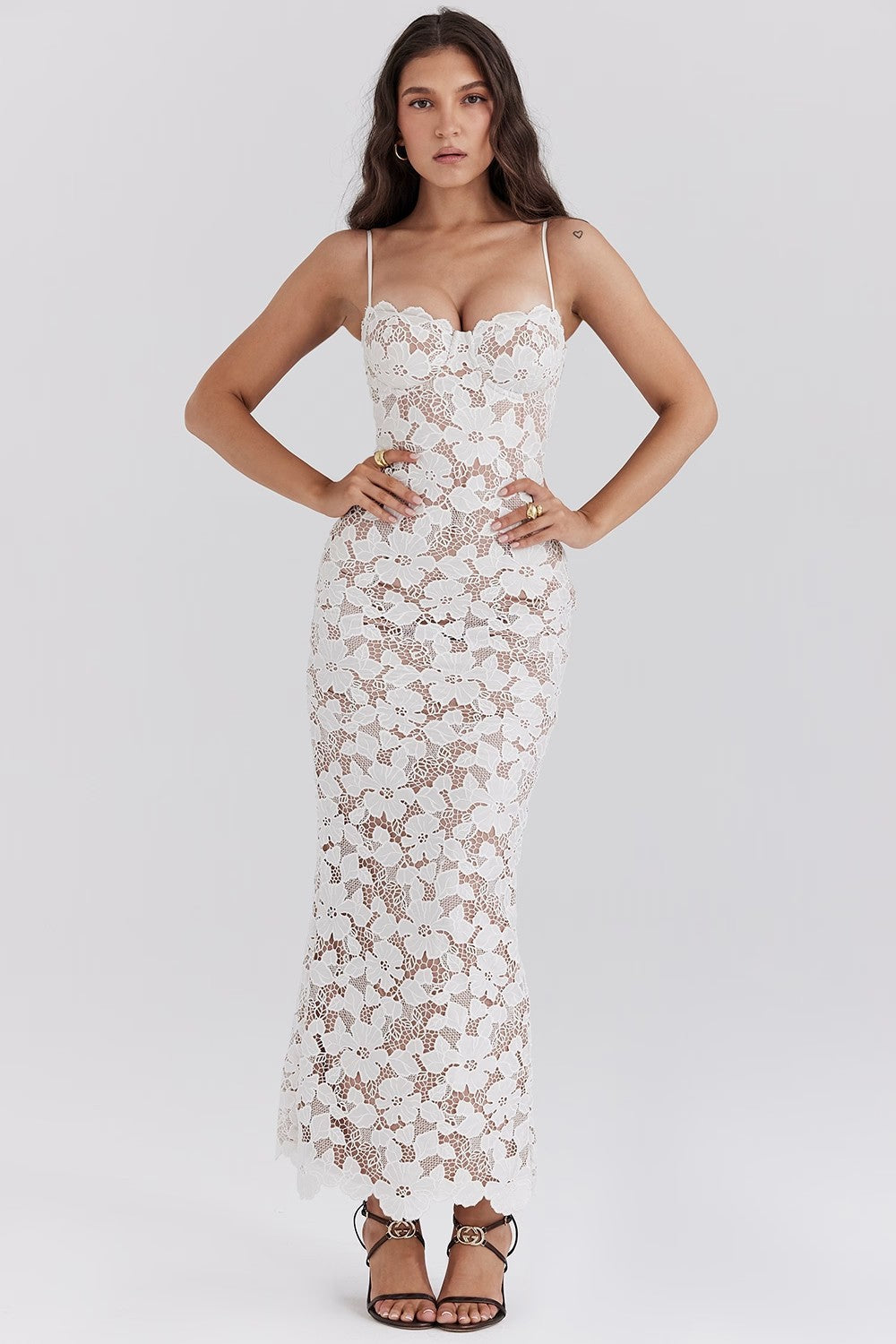 Levoire | Robe Corselet Maxi Blanche Sans Manches