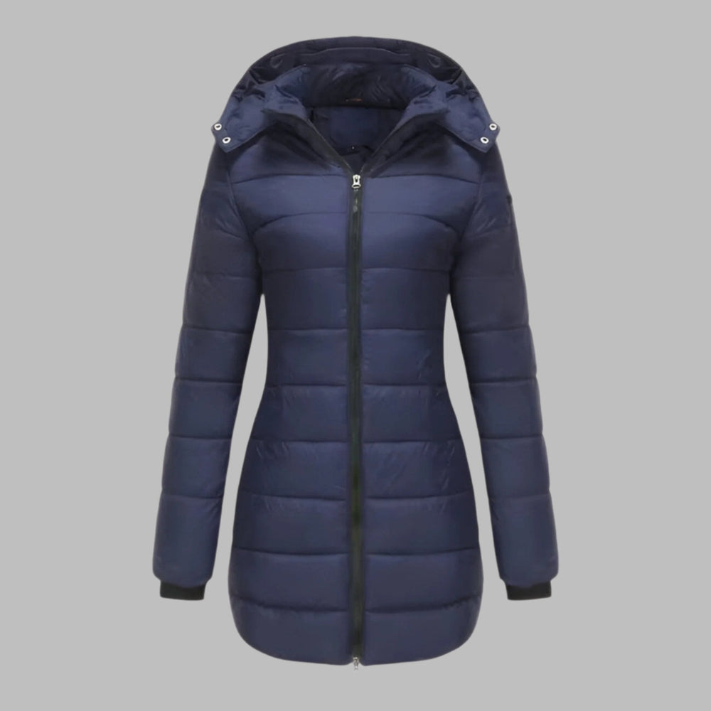 Levoire | Parka À Capuche Longue Pour Femmes Bleu