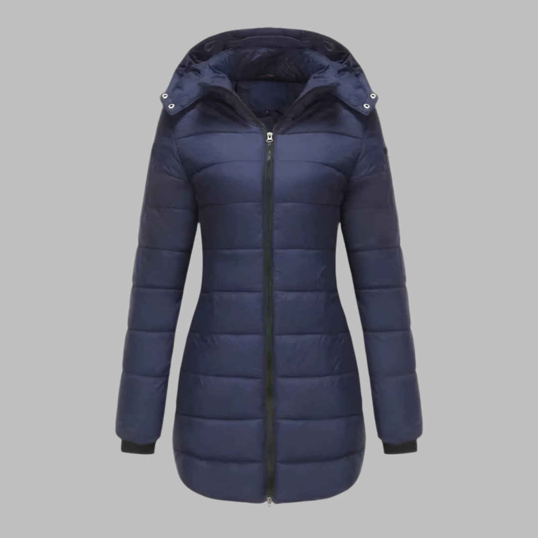 Levoire | Parka À Capuche Longue Pour Femmes Bleu