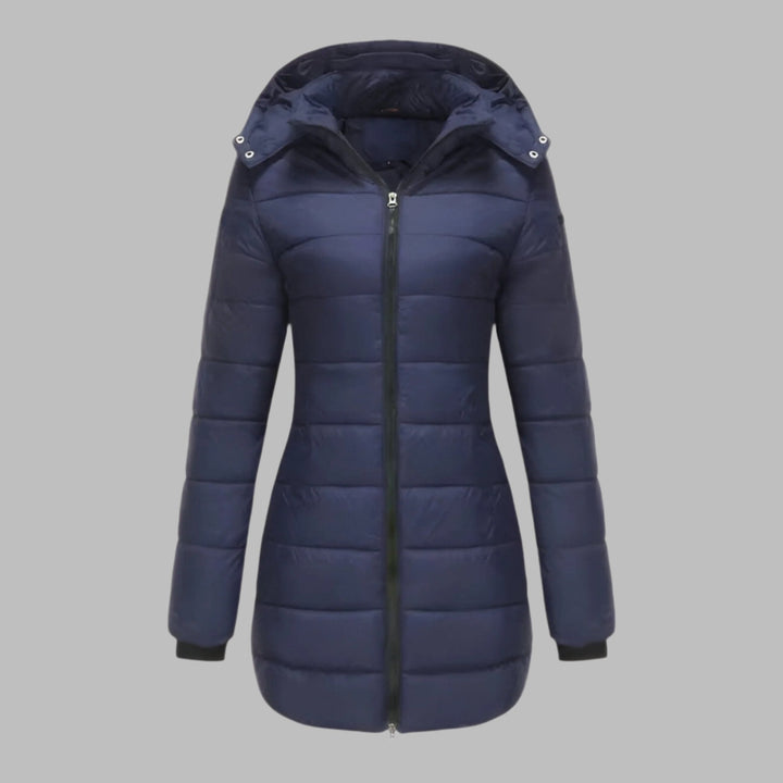 Levoire | Parka À Capuche Longue Pour Femmes Bleu