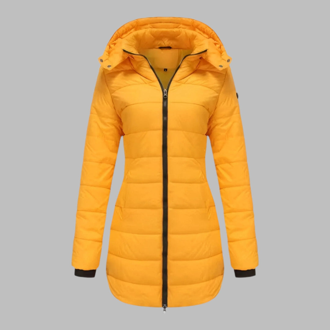 Levoire | Parka À Capuche Longue Pour Femmes Jaune