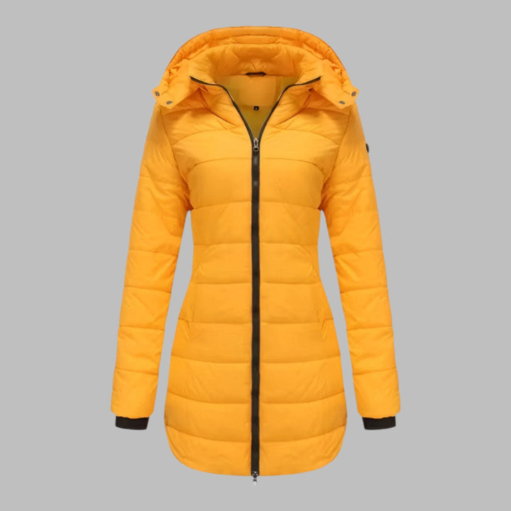 Levoire | Parka À Capuche Longue Pour Femmes Jaune
