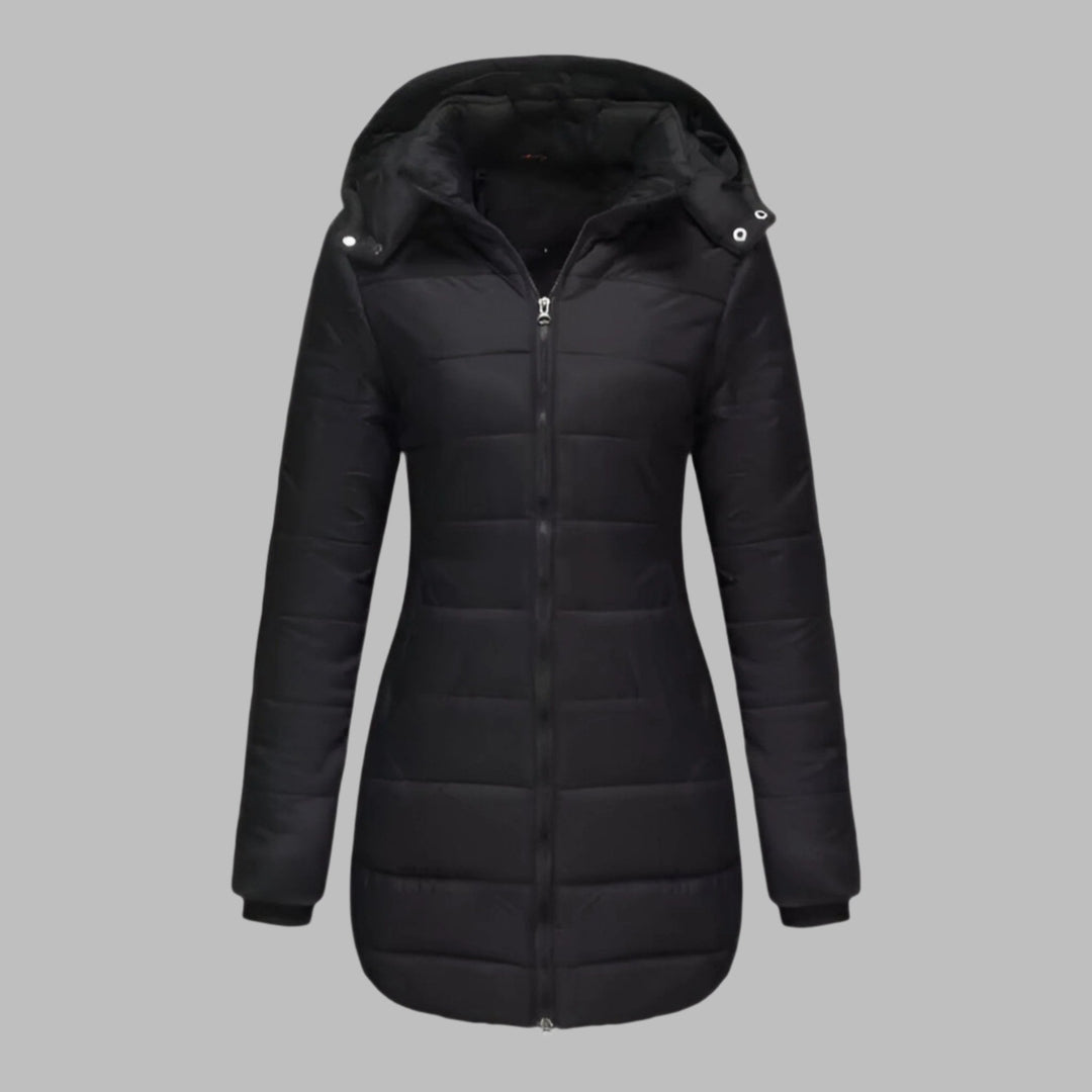 Levoire | Parka À Capuche Longue Pour Femmes Noir