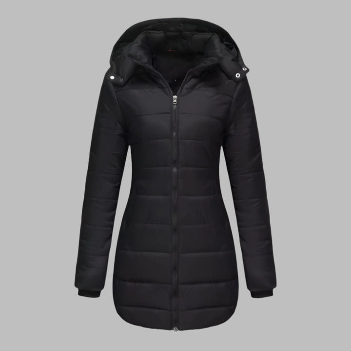 Levoire | Parka À Capuche Longue Pour Femmes Noir