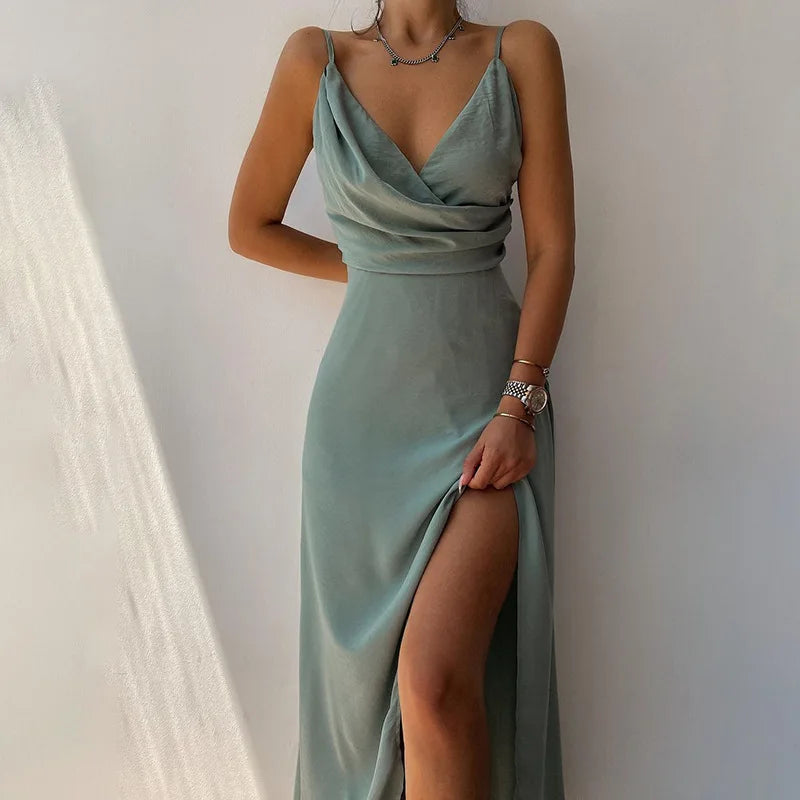Levoire | Robe Élégante À Coupe Élancée Vert