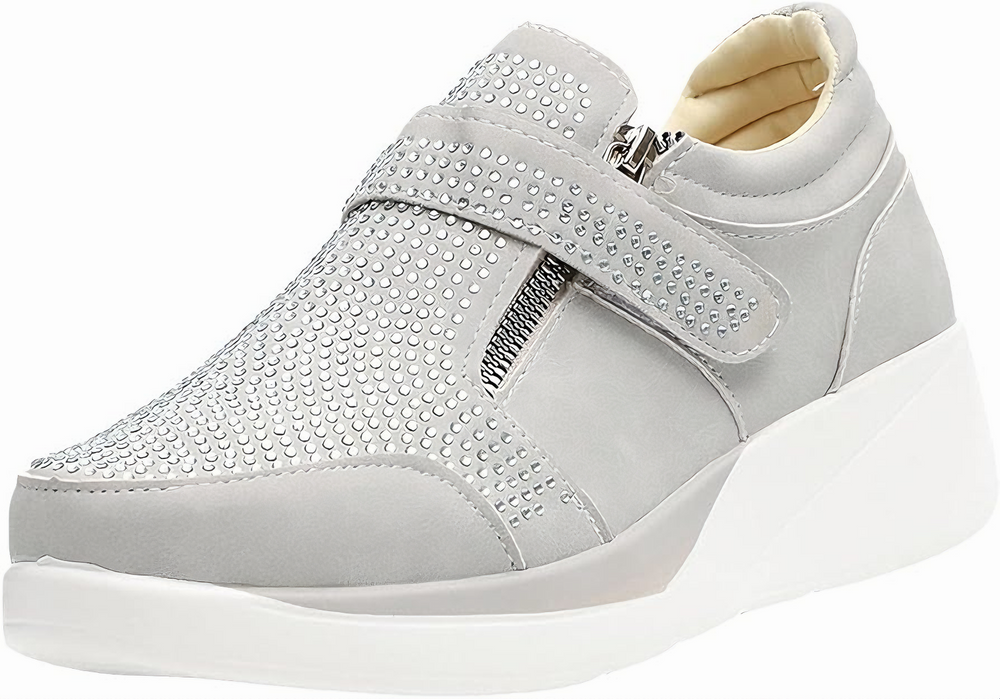 Levoire | Bottes À Talon Zippées Confortables Gris