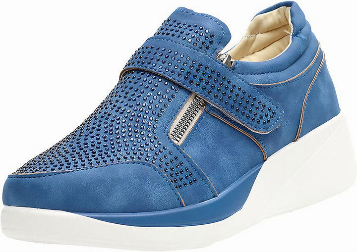 Levoire | Bottes À Talon Zippées Confortables Bleu