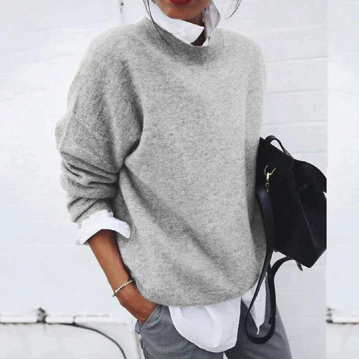 Levoire | Pull En Tricot Grande Taille Pull Pour Femmes Gris clair