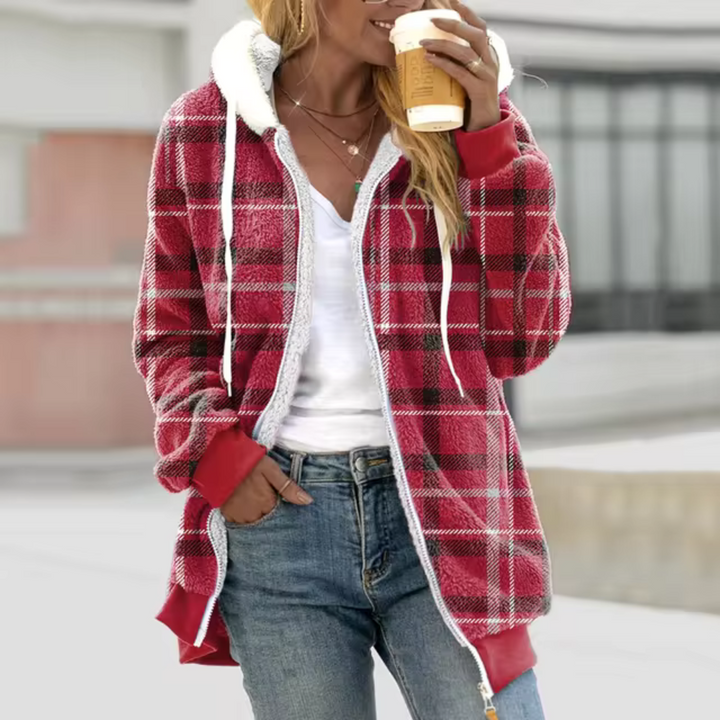Levoire | Veste Douce Et Élégante D'Hiver Rouge