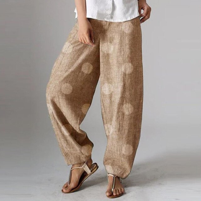 Levoire | Pantalon Vintage Avec Taille Élastique Khaki