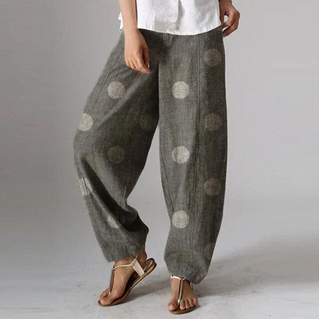 Levoire | Pantalon Vintage Avec Taille Élastique Gris