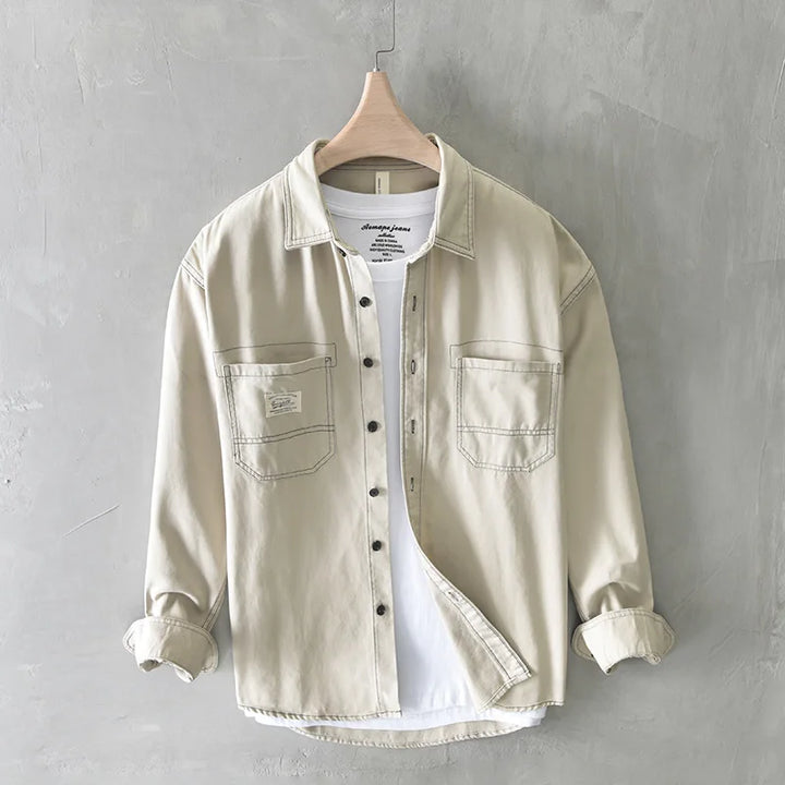 Levoire | Chemise En Denim Cargo Decontracte Hommes