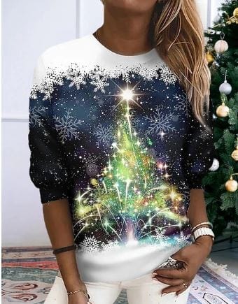 Levoire | Sweatshirt Brillant À Manches Longues Vêtements Pour Femmes Blanc vert