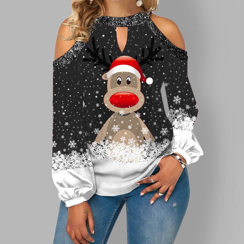 Levoire | Femme Longues Manches Off Shoulder Rudolf Blouse Noir