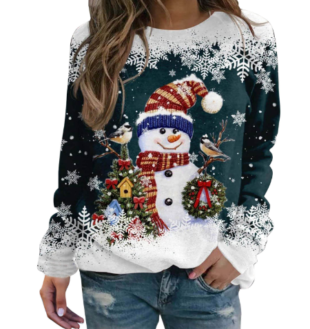 Levoire | Pull Comfortable Loose Fit Fun Sweatshirts Pulls Pour Femmes Vert