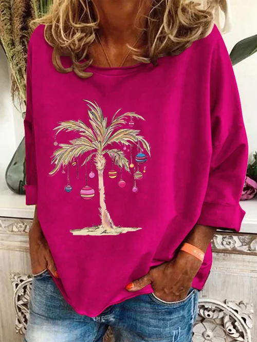 Levoire | Pull Palm Cool Fit Chemises Manches Longues Chemises Femmes Fuchsie
